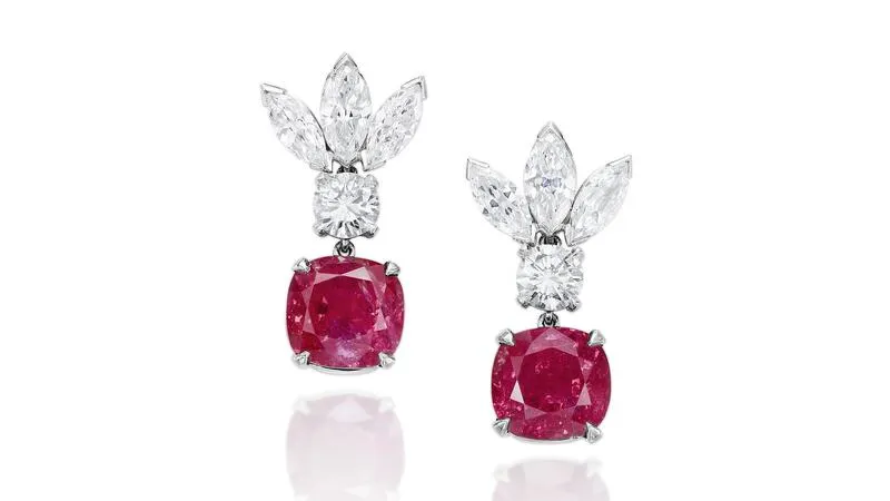 Bonhams Harry Winston ruby earrings